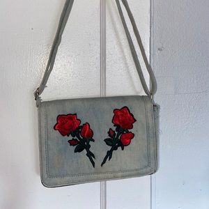 Denim shoulder bag